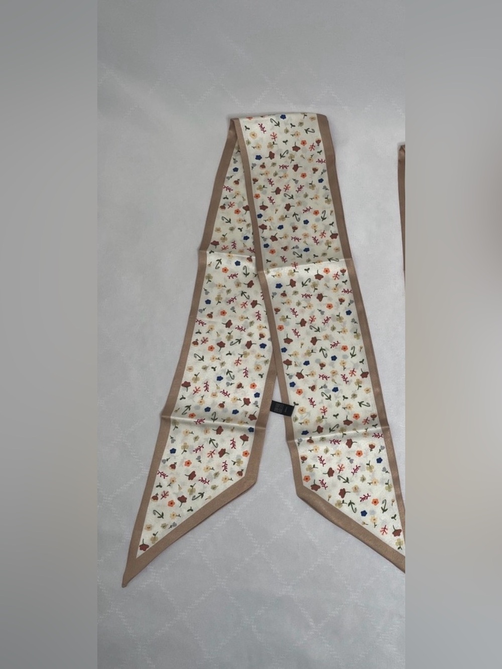 Twilly Scarf with Beige Trim brand new